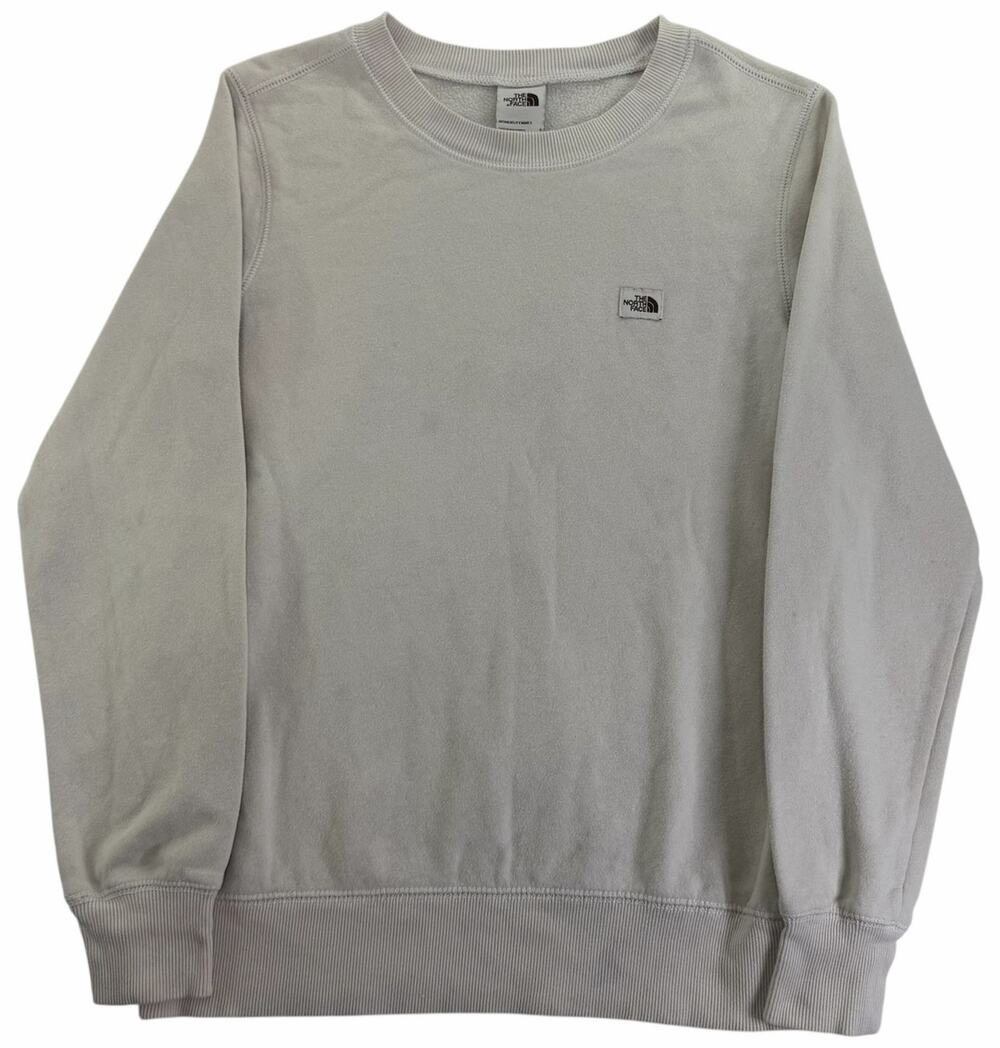 The North Face Heritage Patch Crewneck Women's Small Heather Grey Sweatshirt